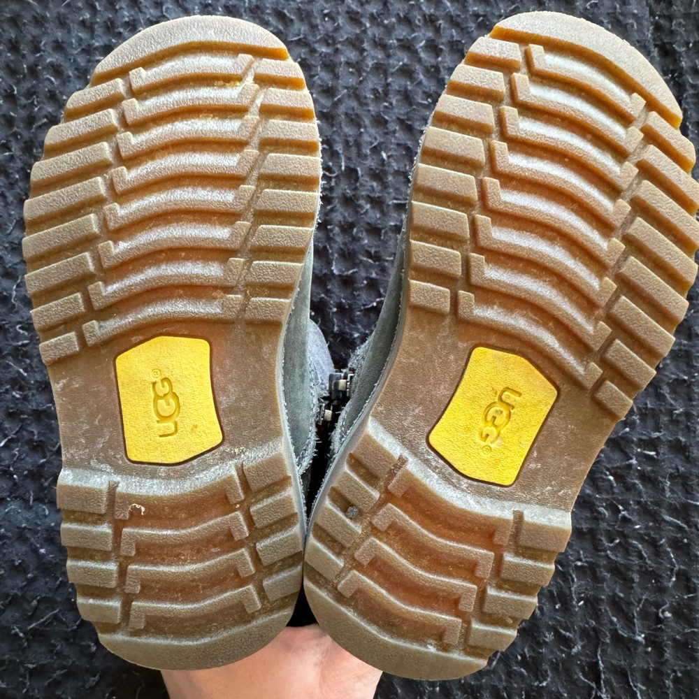 UGG Gray and Yellow Sole Boots - Picture 3 of 6